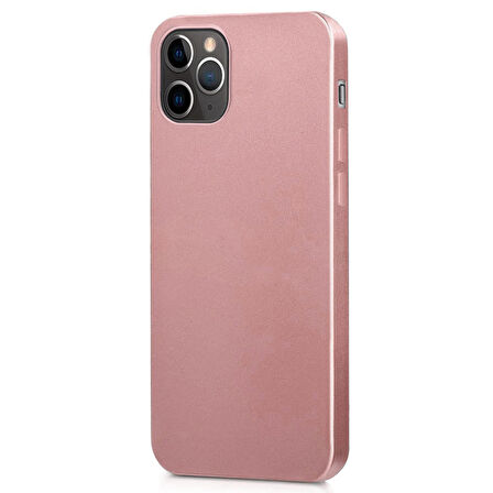 Microsonic Matte Silicone Apple iPhone 12 Pro Kılıf Rose Gold
