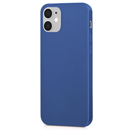 Microsonic Matte Silicone Apple iPhone 12 Mini Kılıf Lacivert