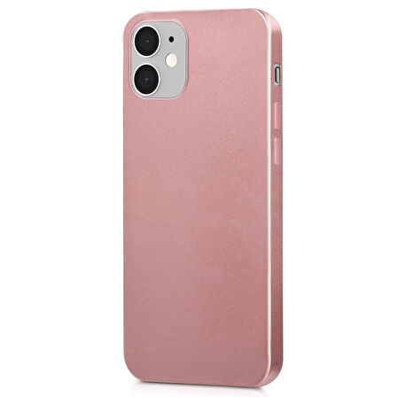 Microsonic Matte Silicone Apple iPhone 12 Mini Kılıf Rose Gold