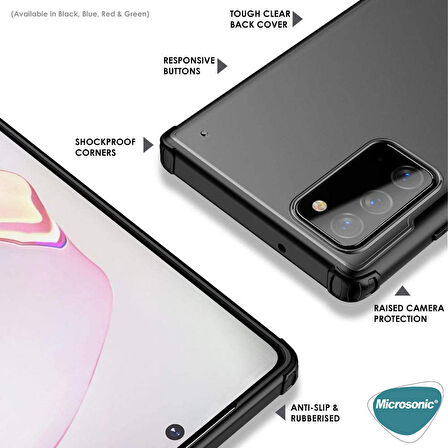 Microsonic Samsung Galaxy Note 20 Kılıf Frosted Frame Yeşil
