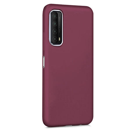 Microsonic Matte Silicone Huawei P Smart 2021 Kılıf Mor