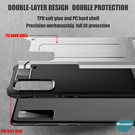 Microsonic Samsung Galaxy S20 FE Kılıf Rugged Armor Gold