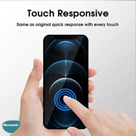 Microsonic Apple Uyumlu iPhone 12 Mini Privacy 5D Gizlilik Filtreli Cam Ekran Koruyucu Siyah