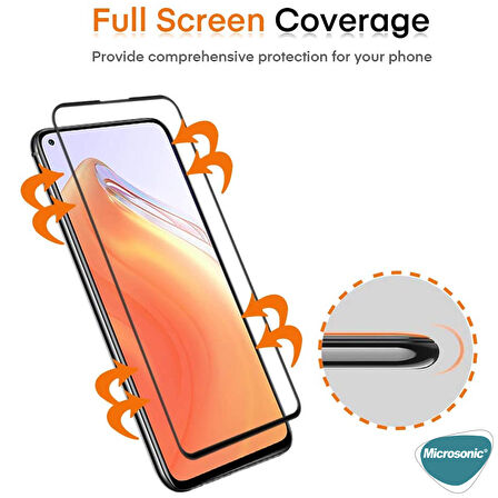 Microsonic Xiaomi Mi 10T Tam Kaplayan Temperli Cam Ekran Koruyucu Siyah
