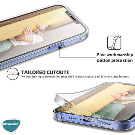 Microsonic Apple iPhone 12 Pro Kılıf 6 Tarafı Tam Full Koruma 360 Clear Soft Şeffaf