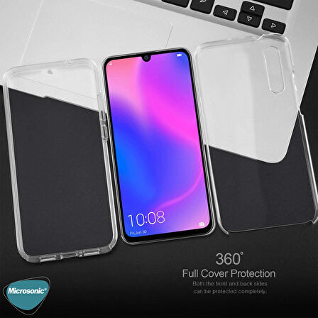 Microsonic Huawei Y8P Kılıf 6 Tarafı Tam Full Koruma 360 Clear Soft Şeffaf
