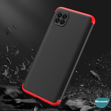 Microsonic Oppo Reno 4 Lite Kılıf Double Dip 360 Protective Mavi