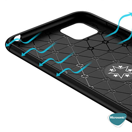 Microsonic Huawei Y5P Kılıf Kickstand Ring Holder Siyah