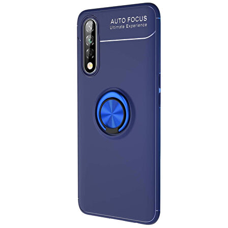 Microsonic Oppo A31 Kılıf Kickstand Ring Holder Lacivert