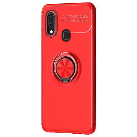 Microsonic Samsung Galaxy A30 Kılıf Kickstand Ring Holder Kırmızı