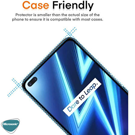 Microsonic Oppo Reno 4 Tam Kaplayan Temperli Cam Ekran Koruyucu Siyah