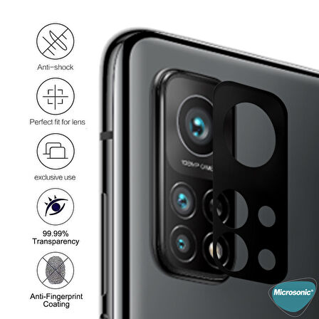 Microsonic Xiaomi Mi 10T Pro Kamera Lens Koruma Camı V2 Siyah