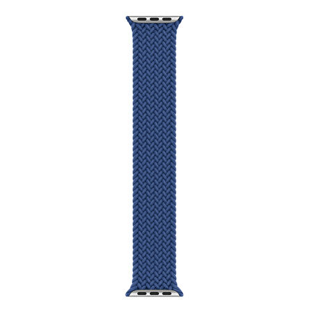 Microsonic Apple Watch Series 3 38mm Kordon, (Small Size, 127mm) Braided Solo Loop Band Mavi