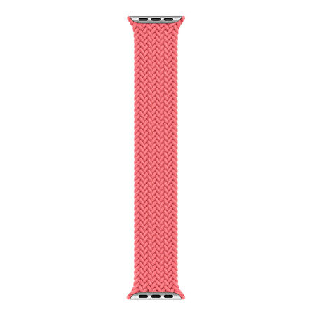 Microsonic Apple Watch Series 4 40mm Kordon, (Medium Size, 147mm) Braided Solo Loop Band Pembe