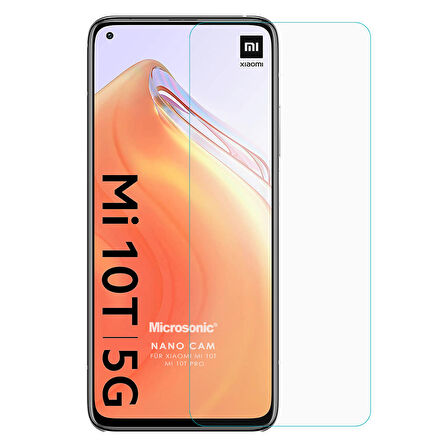 Microsonic Xiaomi Mi 10T Nano Glass Cam Ekran Koruyucu