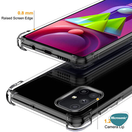 Microsonic Samsung Galaxy M51 Kılıf Shock Absorbing Şeffaf