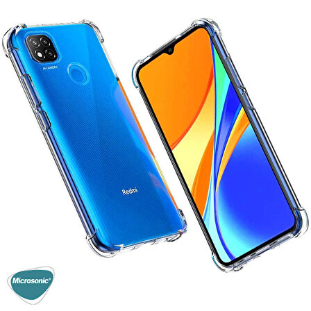 Microsonic Xiaomi Redmi 9C Kılıf Shock Absorbing Şeffaf
