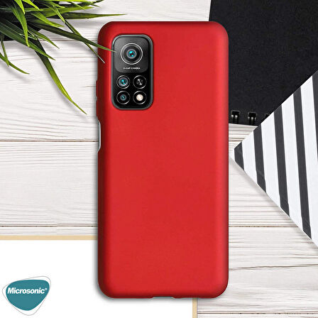Microsonic Matte Silicone Xiaomi Mi 10T Kılıf Rose Gold