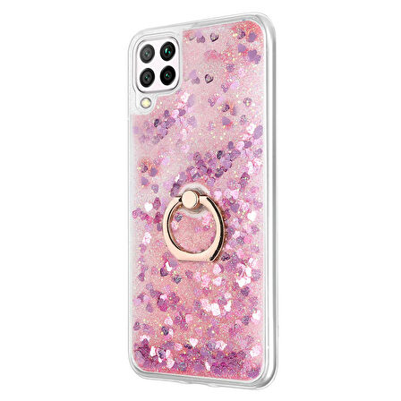 Microsonic Huawei P40 Lite Kılıf Glitter Liquid Holder Pembe