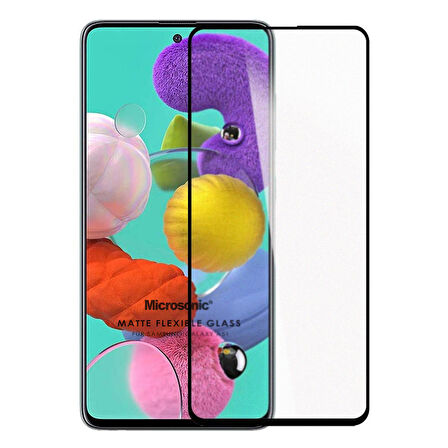 Microsonic Samsung Galaxy A51 Seramik Matte Flexible Ekran Koruyucu Siyah