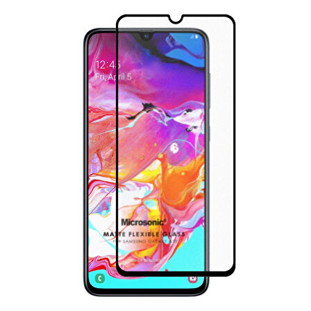 Microsonic Samsung Galaxy A70 Seramik Matte Flexible Ekran Koruyucu Siyah