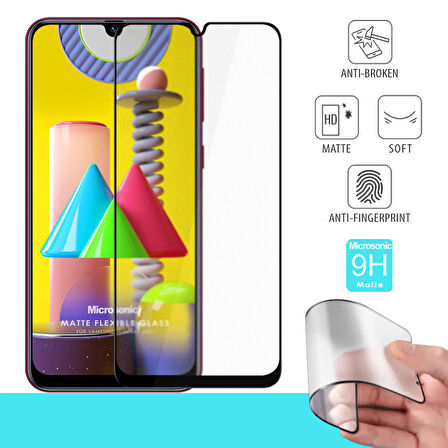 Microsonic Samsung Galaxy M31 Seramik Matte Flexible Ekran Koruyucu Siyah