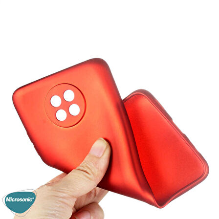 Microsonic Matte Silicone Xiaomi Redmi Note 9 5G Kılıf Mavi