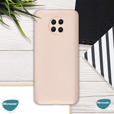 Microsonic Matte Silicone Xiaomi Redmi Note 9 5G Kılıf Mavi
