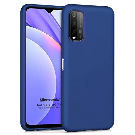 Microsonic Matte Silicone Xiaomi Redmi 9T Kılıf Lacivert