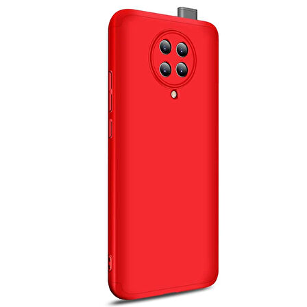 Microsonic Xiaomi Poco F2 Pro Kılıf Double Dip 360 Protective Kırmızı