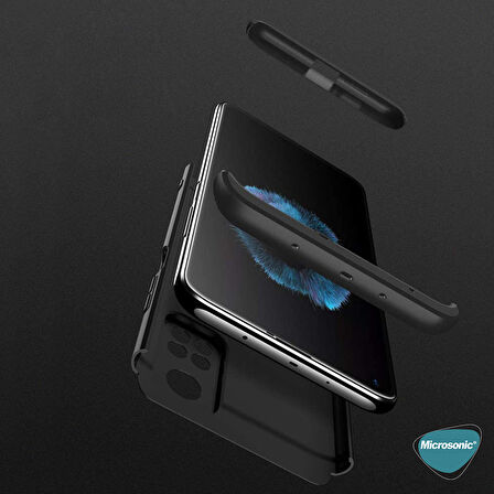 Microsonic Xiaomi Mi 10T Pro Kılıf Double Dip 360 Protective Siyah Gri