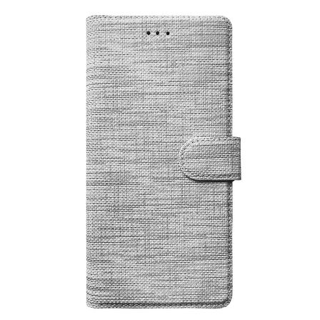 Microsonic Samsung Galaxy S21 Plus Kılıf Fabric Book Wallet Gri