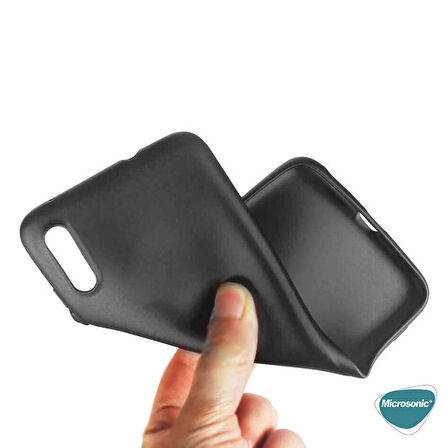 Microsonic Matte Silicone Samsung Galaxy A01 Core Kılıf Siyah