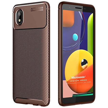 Microsonic Samsung Galaxy A01 Core Kılıf Legion Series Kahverengi