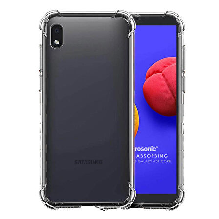 Microsonic Samsung Galaxy A01 Core Kılıf Shock Absorbing Şeffaf