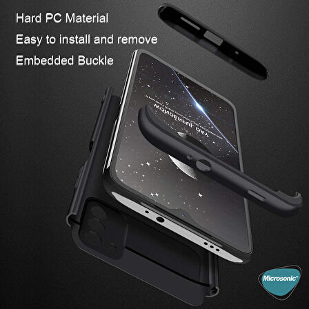 Microsonic Xiaomi Poco M3 Kılıf Double Dip 360 Protective Siyah Gri