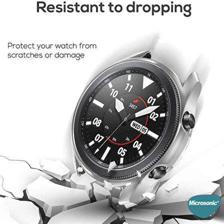 Microsonic Samsung Galaxy Watch 3 45mm Kılıf 360 Full Round Soft Silicone Gümüş