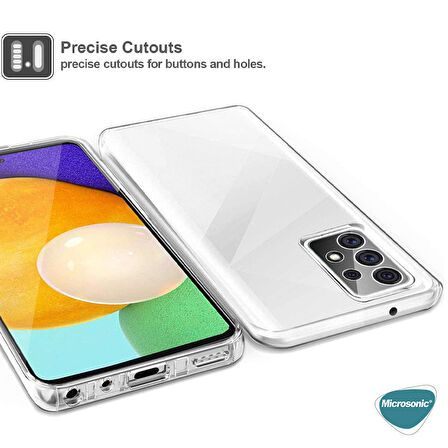 Microsonic Samsung Galaxy A52 Kılıf 6 Tarafı Tam Full Koruma 360 Clear Soft Şeffaf
