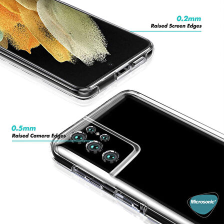 Microsonic Samsung Galaxy S21 Ultra Kılıf 6 Tarafı Tam Full Koruma 360 Clear Soft Şeffaf