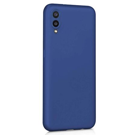 Microsonic Matte Silicone Samsung Galaxy A02 Kılıf Lacivert