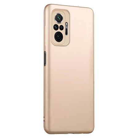 Microsonic Matte Silicone Xiaomi Redmi Note 10 Pro Kılıf Gold