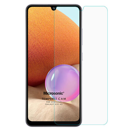 Microsonic Samsung Galaxy A32 4G Tempered Glass Cam Ekran Koruyucu