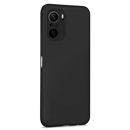 Microsonic Matte Silicone Xiaomi Redmi K40 Kılıf Siyah