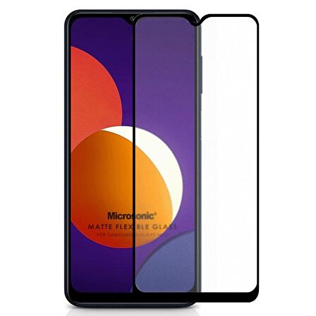 Microsonic Samsung Galaxy M12 Seramik Matte Flexible Ekran Koruyucu Siyah