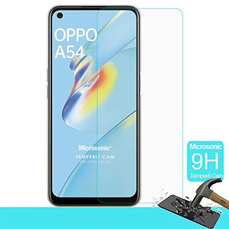 Microsonic Oppo A54 4G Tempered Glass Cam Ekran Koruyucu