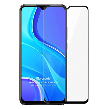 Microsonic Xiaomi Redmi Note 9 4G Seramik Matte Flexible Ekran Koruyucu Siyah