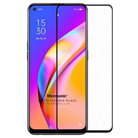 Microsonic Oppo Reno 5 Lite Seramik Matte Flexible Ekran Koruyucu Siyah