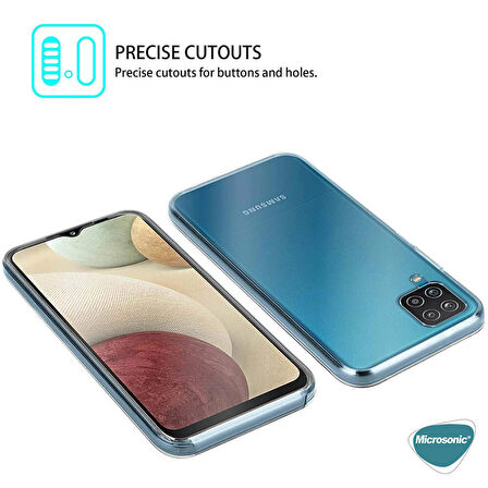 Microsonic Samsung Galaxy M12 Kılıf 6 Tarafı Tam Full Koruma 360 Clear Soft Şeffaf