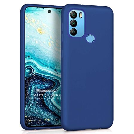 Microsonic Matte Silicone General Mobile GM 21 Plus Kılıf Lacivert