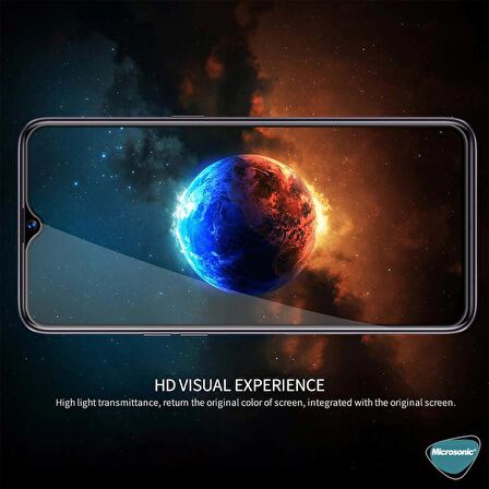 Microsonic Oppo A54 4G Tam Kaplayan Temperli Cam Ekran Koruyucu Siyah